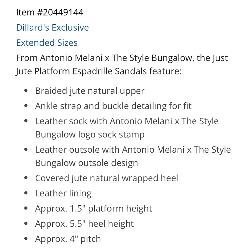 Antonio Melani jute platform heels - Picture 2 of 6